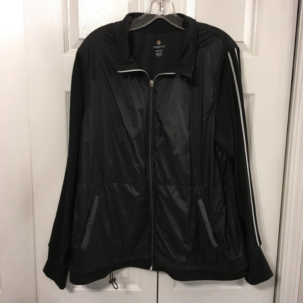 Tangerine Black Lightweight Wind Jacket